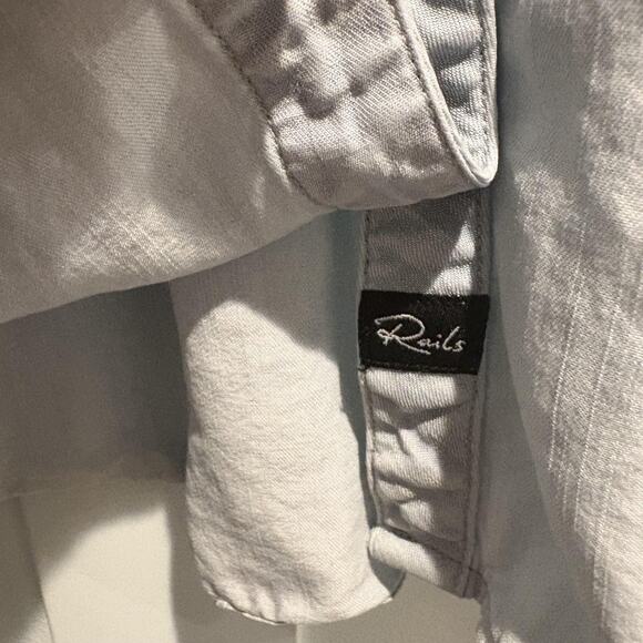 Rails Shirt Womens XS Blue Ombre Snap‎ Button Long Sleeve Tencel Western Top - Picture 5 of 13